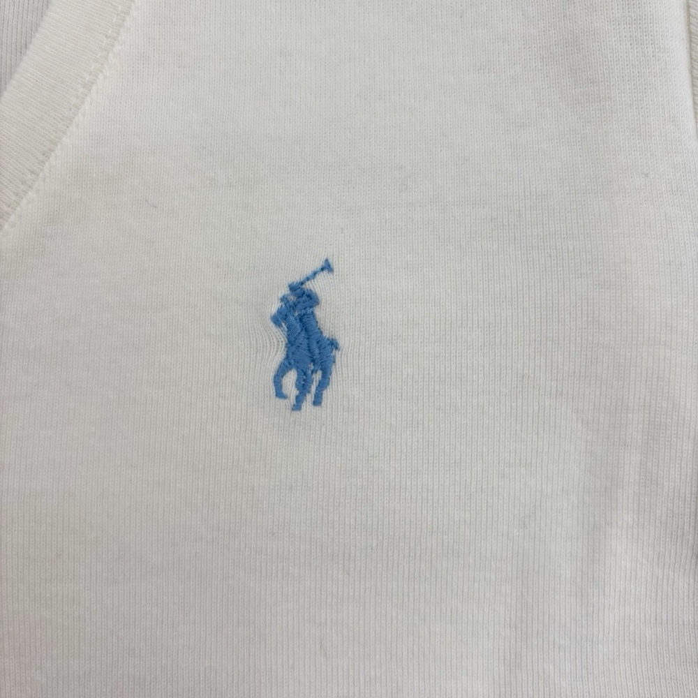 Ralph Lauren Sport White Cotton Jersey V-Neck T-Shirt Sz.XL - Picture 5 of 7